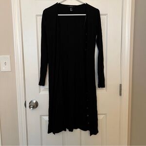 Forever21 Black Long Sleeve Button Up Cardigan